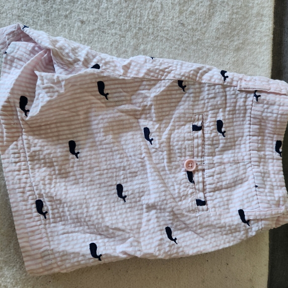 British Khaki Women's Light Pink Whale Print Shorts - Picture 4 of 4